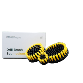 Drill Brush Set medium Bürstenaufsätze für Akkuschrauber gelb