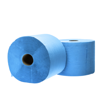 1 x Papierrolle blau, 3-lagig, 500 Blatt 38 x 36 cm